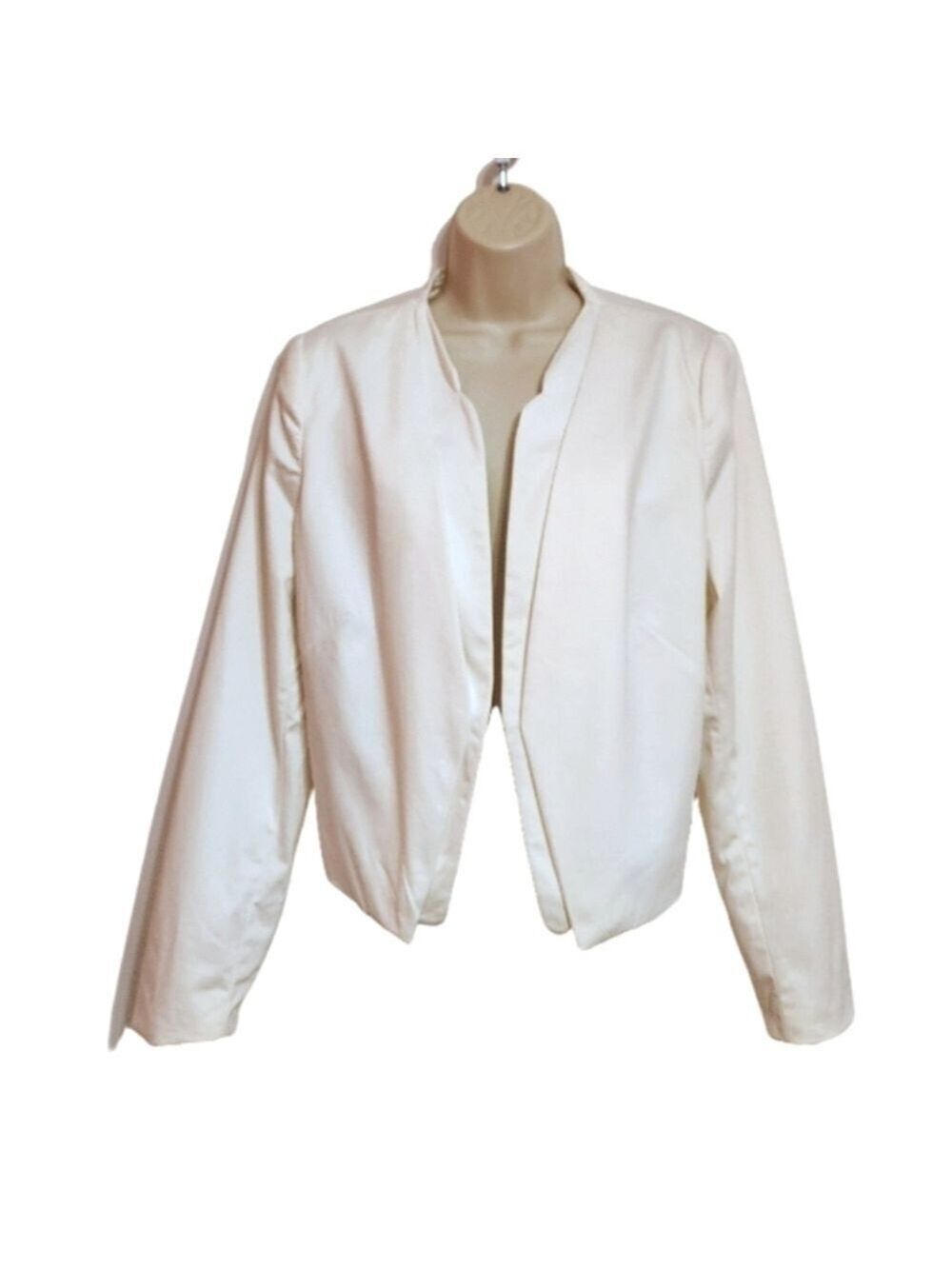 Worthington White Blazer Jacket Open Front Long Sleeve Extra Large - Picture 1 of 11